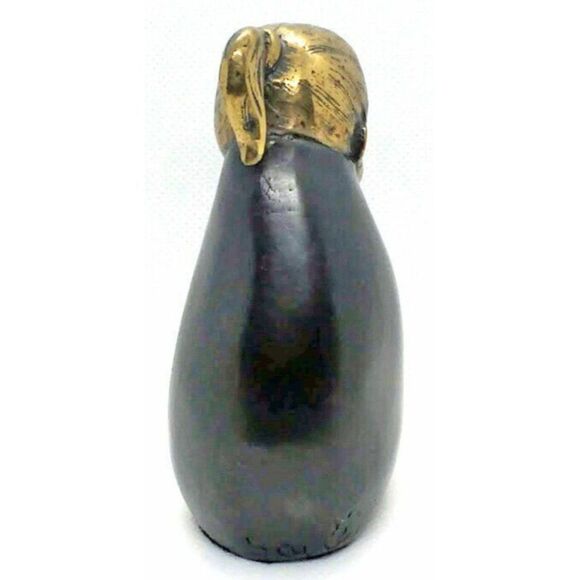 Lovely Vintage Original Suzanne Sablé Girl And Her Rabbit Bronze Sculpture - Picture 4 of 4